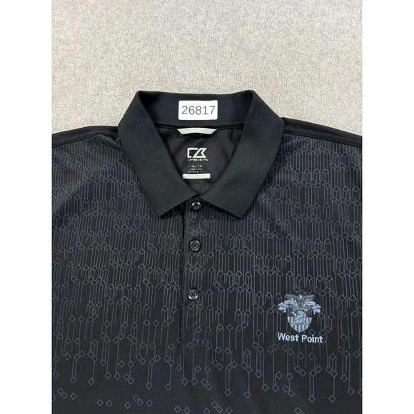 Army Black Knights West Point Stitched Logo Campus Polo Shirt (Men's XL) Black - Picture 4 of 10